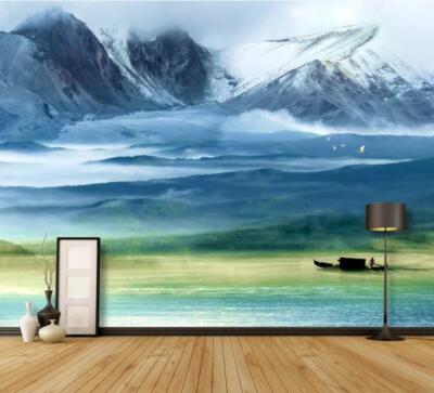 3D Schnee Berg M1782 Tapete Wandbild Selbstklebend Abnehmbare Aufkleber Eve