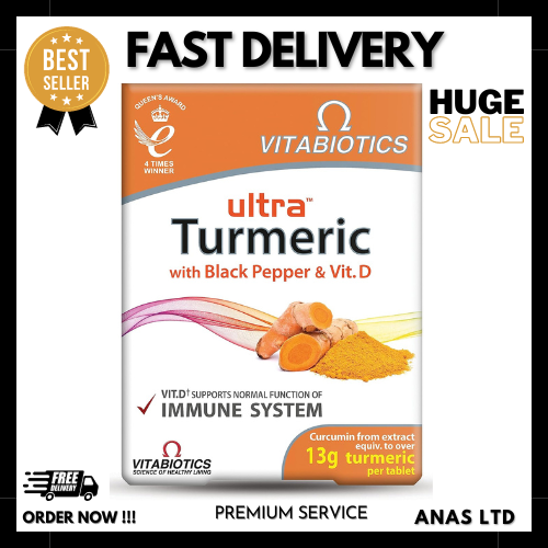 Vitabiotics Ultra Turmeric Tablets 60 Tablets With Black Pepper & Vit