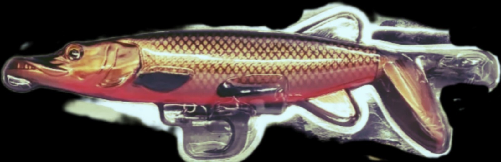 TWO Savage Gear 3D Prop Pike SmashTail PT-230-BR Topwater Lures BRONZE/BLACK RED - Image 6