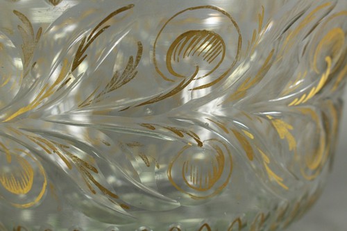 = Cuenco de cristal de corte bohemio con dorado alrededor de los siglos XVIII/XIX - Imagen 8 de 24