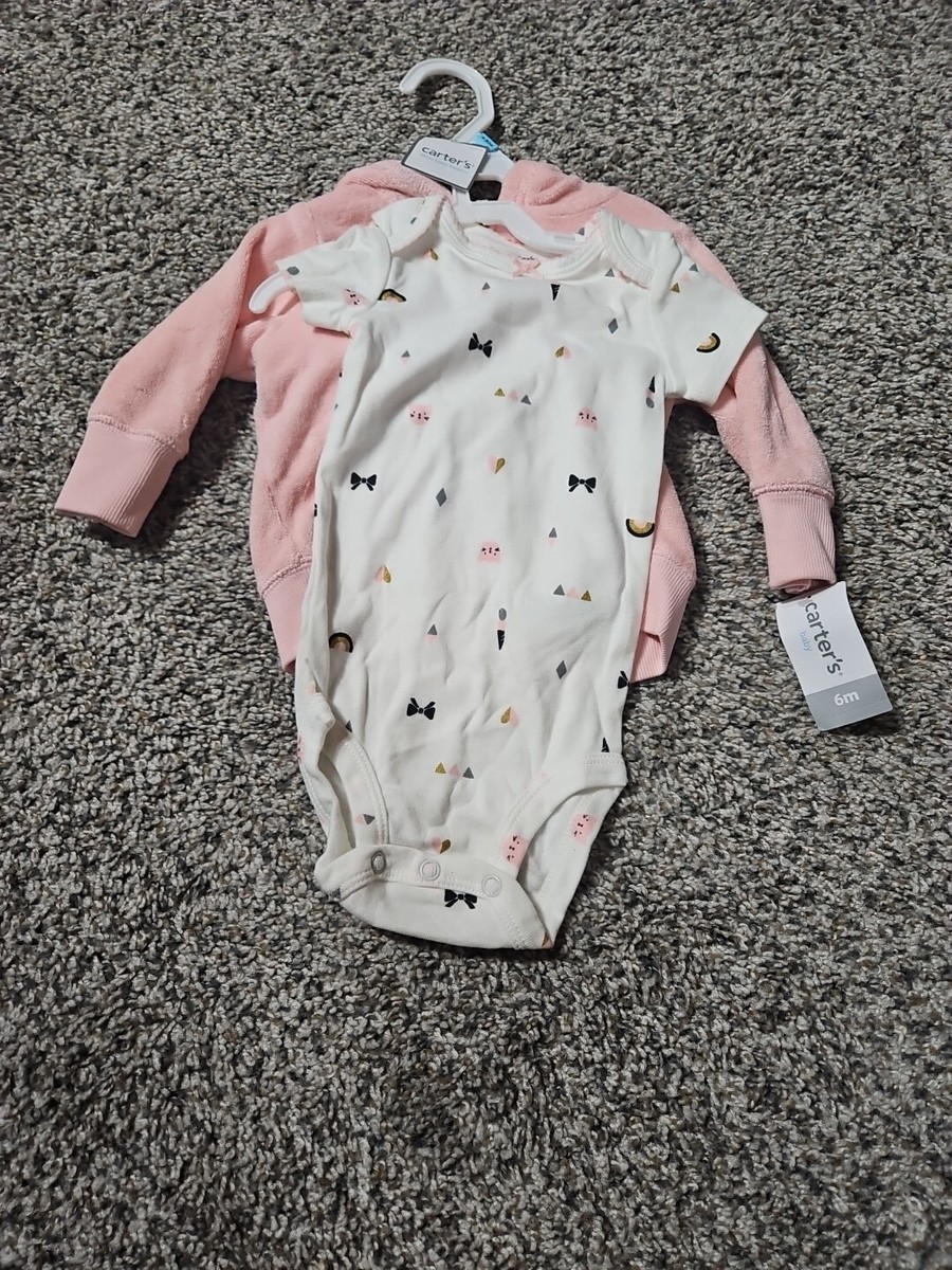 Carter s Girls Set of Bodysuit And Hooded Sweater Months Nwt