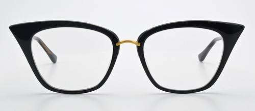 DITA Glasses Frame Rebella DRX-3031-A-BLK-GLD-51 Gloss Black Gold Cat Eye Luxury - Picture 3 of 14