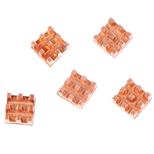 5Pcs Pure Copper Heat Sink Memory RAM Adhesive Back Cooling For MOS IC Chipset - Photo 7/10