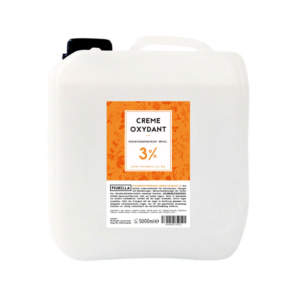 Универсальный проявитель Piubella Cream Oxydant 3%, 5000 мл - Профессиональное качество