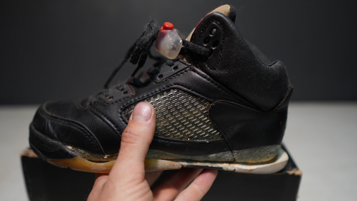 air jordan 5 オリジナル　1990年製 Size 5 - Air Jordan 5 OG 1990 Black Metallic | eBay