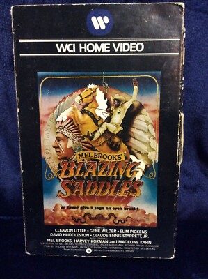 Blazing Saddles (VHS) WCI Warner 1979 Big Box Mel Brooks rare vhtf 