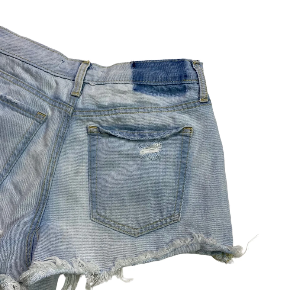 Pantalones Cortos de Jean Aeropostale Aero para Mujer Talla 2 Descarados Corte Envejecido Lavado Ligero Foto 3 de 4