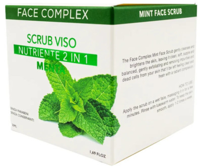 FACE COMPLEX NOURISHING FACE SCRUB 2IN1 MINT CLEANSES AND SHINES SKIN 50ML