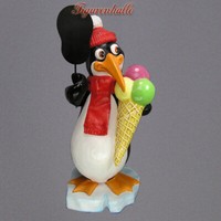 Pinguin Werbefigur Eisdiele Eiswagen Eismaschine Werbung Eiswaffel Figur Statue