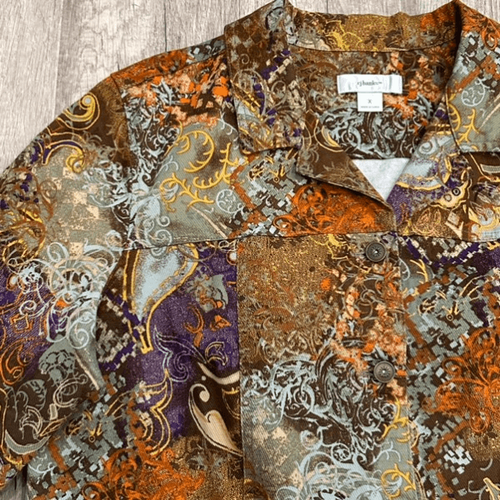 Chico's Women's Patchwork Blazer Jacket Size 1X xL Paisley Cottagecore Hobo - Picture 4 of 14