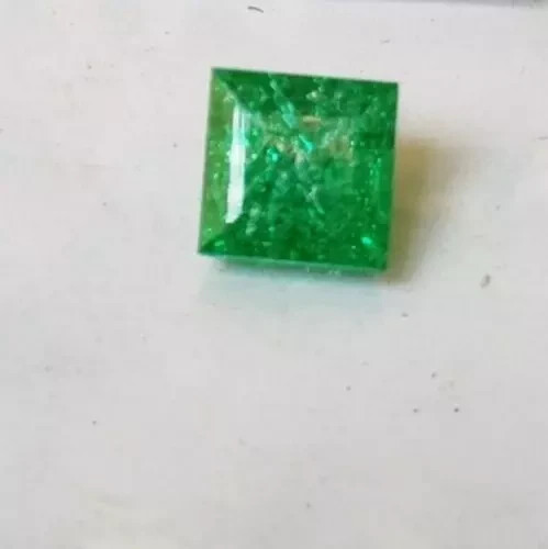 7.50 Ct. Natural Green Emerald Colombian Square Cut Unheated AAA+ Loose Gemstone - Picture 4 of 6