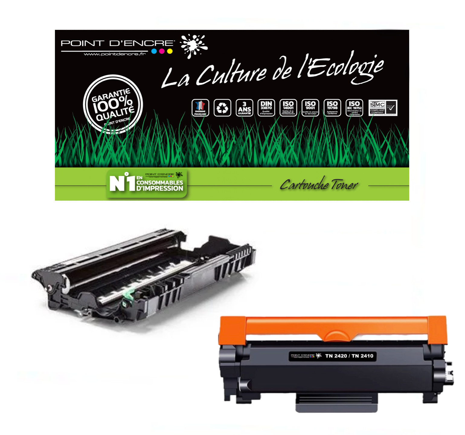 Kit tambour DR2400 et toner TN2420 Point d'encre pour le télétravail