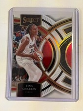 TINA CHARLES 2024 Panini Select WNBA Premier Level WHITE Prizm # 79/99