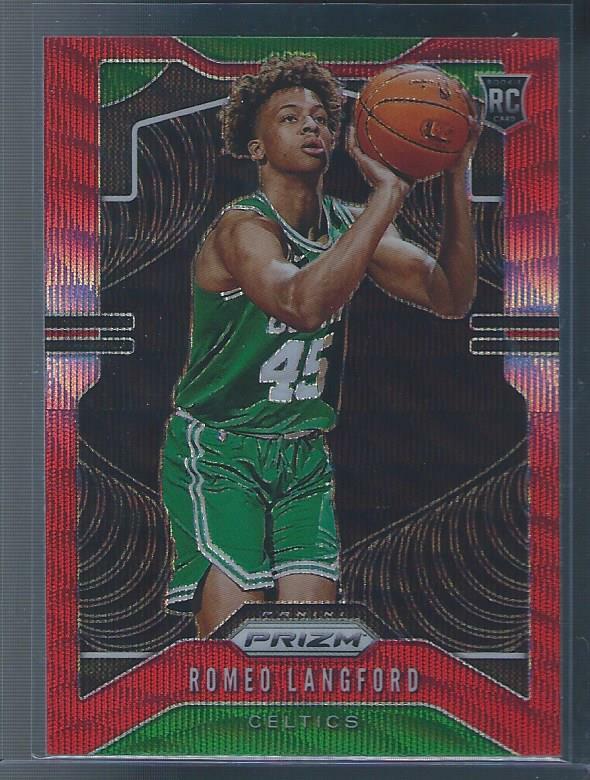 2019-20 PANINI PRIZM ROMEO LANGFORD #260 RUBY WAVE PRIZM ROOKIE CARD RC CELTICS