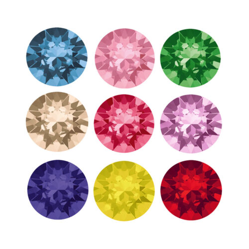 Superior PRIMERO 1028 & 1088 Chatons Foiled Round Stones * Many Colors & Sizes - Picture 1 of 31