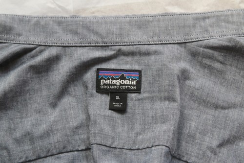 Patagonia Bluffside Organic Cotton SS Button Down Chambray Shirt - XL Blue Grey - Bild 5 von 19