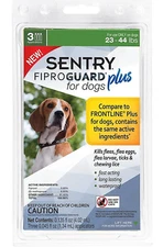 Sentry Fiproguard Plus IGR For Dogs and Puppies-Medium 23-44lbs, 3 Applications