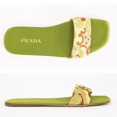 green prada slides