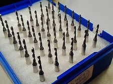 50x Φ0.1mm ~ 3.175mm Carbide Micro Drill Bits CNC PCB Dremel Portable 1/8" Shank