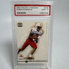 2001 PACIFIC DYNAGON KOREN ROBINSON #106 ROOKIE RC PSA 9 MINT SEATTLE NC ST Card. rookie card picture