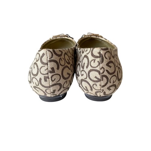 Zapatos planos de ballet con monograma G by Guess Farrah 2 8,5 M vintage Y2K neutros - Imagen 4 de 11