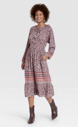 Women's Long Sleeve Smocked Dress Knox 