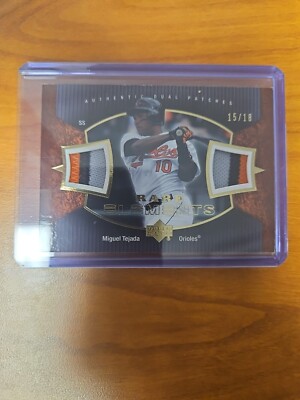 2007 Upper Decl Rare Elements Miguel Tejada Dual Game-used Patch #15/18