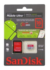 SanDisk microSDHC 16GB Class 10 - MicroSDHC Card - Retail - SDSDQUA-016G-U46A