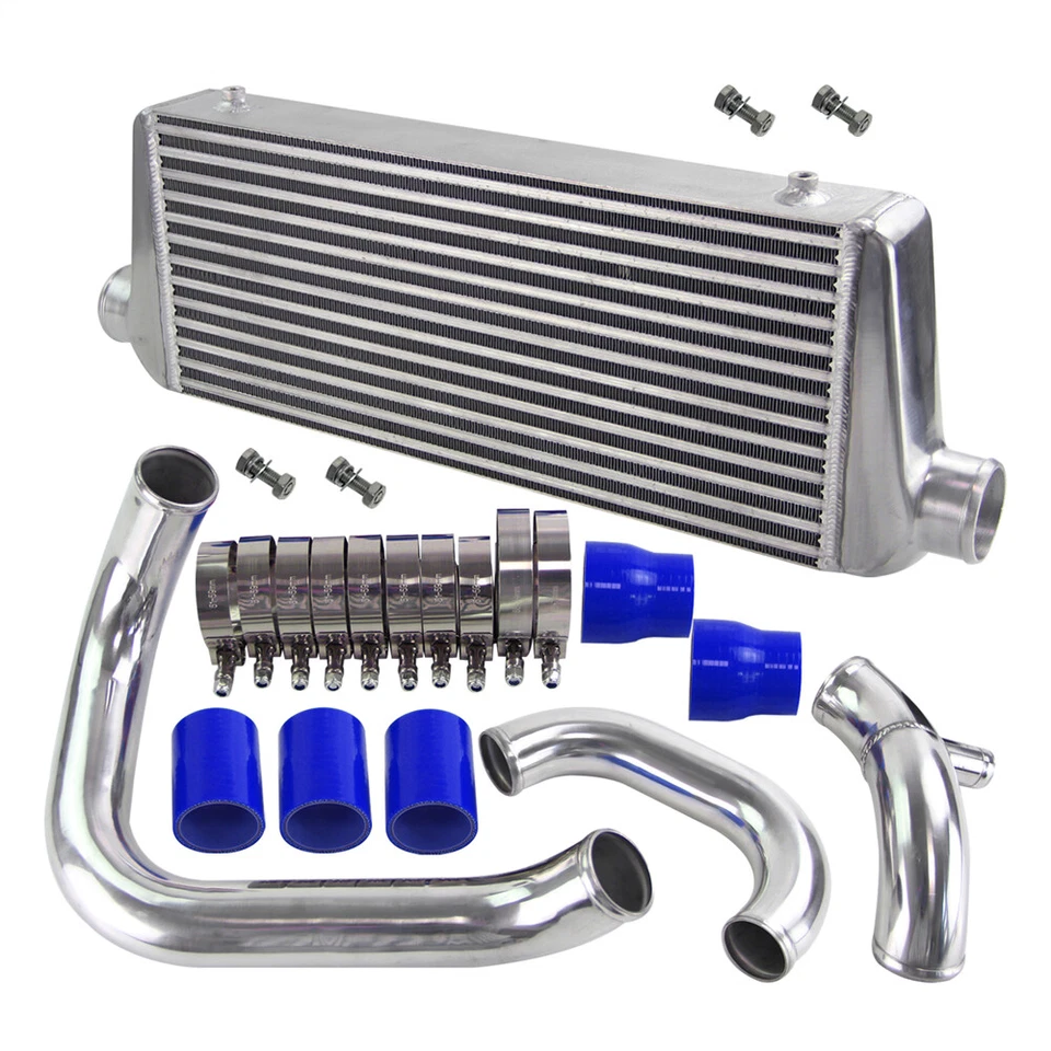 Kit de intercooler de montaje delantero para Audi A4 1.8T B5 Quattro 1998-2001 atornillado azul Foto 2 de 4