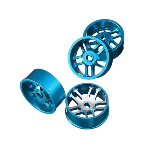 4pcs Metal Wheel Hubs Rims Set for Kyosho MINI-Z AWD Wltoys K989 k969 K979 Model - Picture 7 of 8