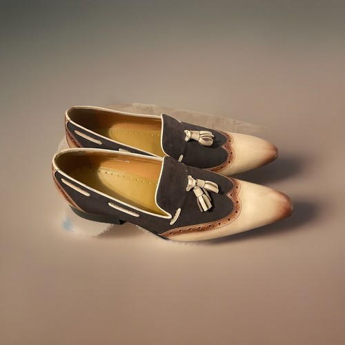 VERO CUOIO LoaferLeather MixColorWingtipLuxuryShoes NewWithout Box Size 46/13 US - Picture 2 of 12