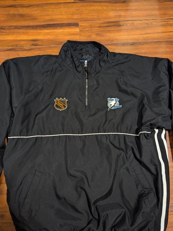 Pullover de colección Tampa Bay Lightning Majestic cortavientos negro para hombre XXL Foto 2 de 4