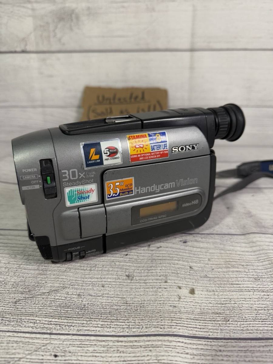 Sony CCD-TRV62 Hi-8 Analog Camcorder Handycam Vision No
