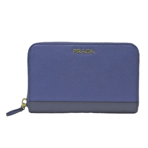 PRADA Women,Men Leather Middle Wallet [bi-fold] Blue,Navy | eBay