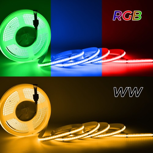 WIFI RGB/RGBW/RGB IC COB LED Strip Lights High Density Flexible Cabinet Kitchen - Picture 36 of 54