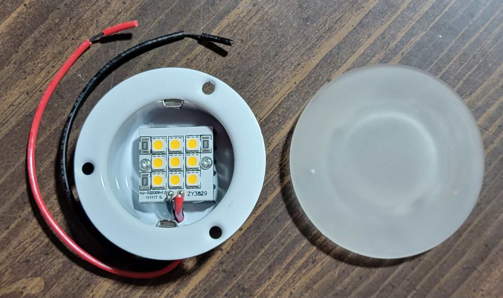 Dehco 3" LED Ceiling Light 12V Puck Light Frosted Glass Lens RV Camper
