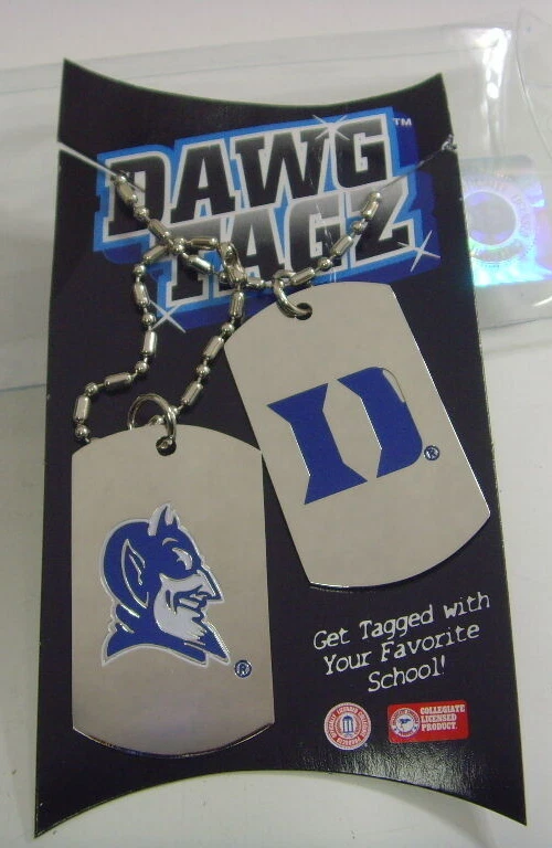 Duke Blue Devils sports dawg tagz necklace key chain set collegiate ncaa 49425 - Image 4 of 4
