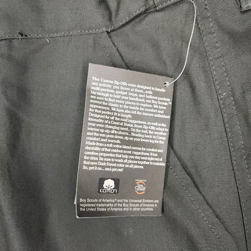 Boy Scouts of America Womens 18 Centennial Canvas Zip Off Uniform Pants Green - Picture 11 of 19