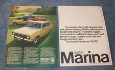 1973 Austin Marina Vintage 2pg Color Ad "The People Who Build...."