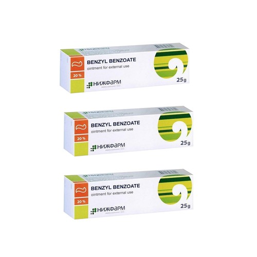 3 x Benzyl Benzoate ointment, 20% 25gr, Scabies, Antiparasitic Lice Treatment