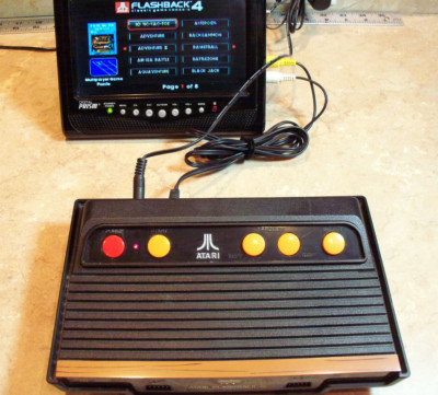 Atari Flashback 4 Classic Game Console w/ 75 games 2 Wireless Joysticks Tested