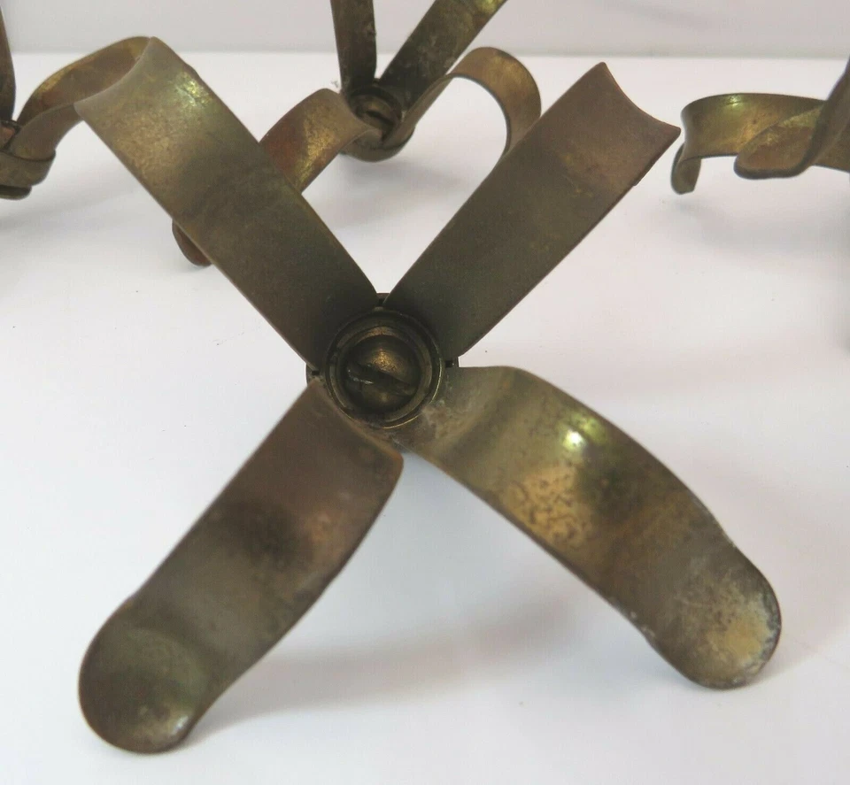 Set of 8 Antique Victorian Brass Finials - Image 3 of 4