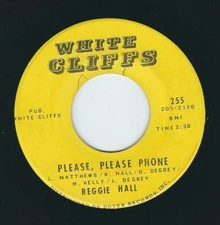Deep Soul / Group - Reggie Hall WHITE CLIFFS 255 Shoo fly / Please phone ♫ 1967