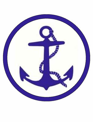 15x NAUTICAL SEA BOOT BLUE ANKER 4cm Reispapier Cup Cake Fee Topper NAVAL