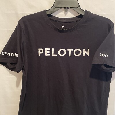 Peloton Men's Medium 100 Century Black Short Sleeve T-Shirt Poly