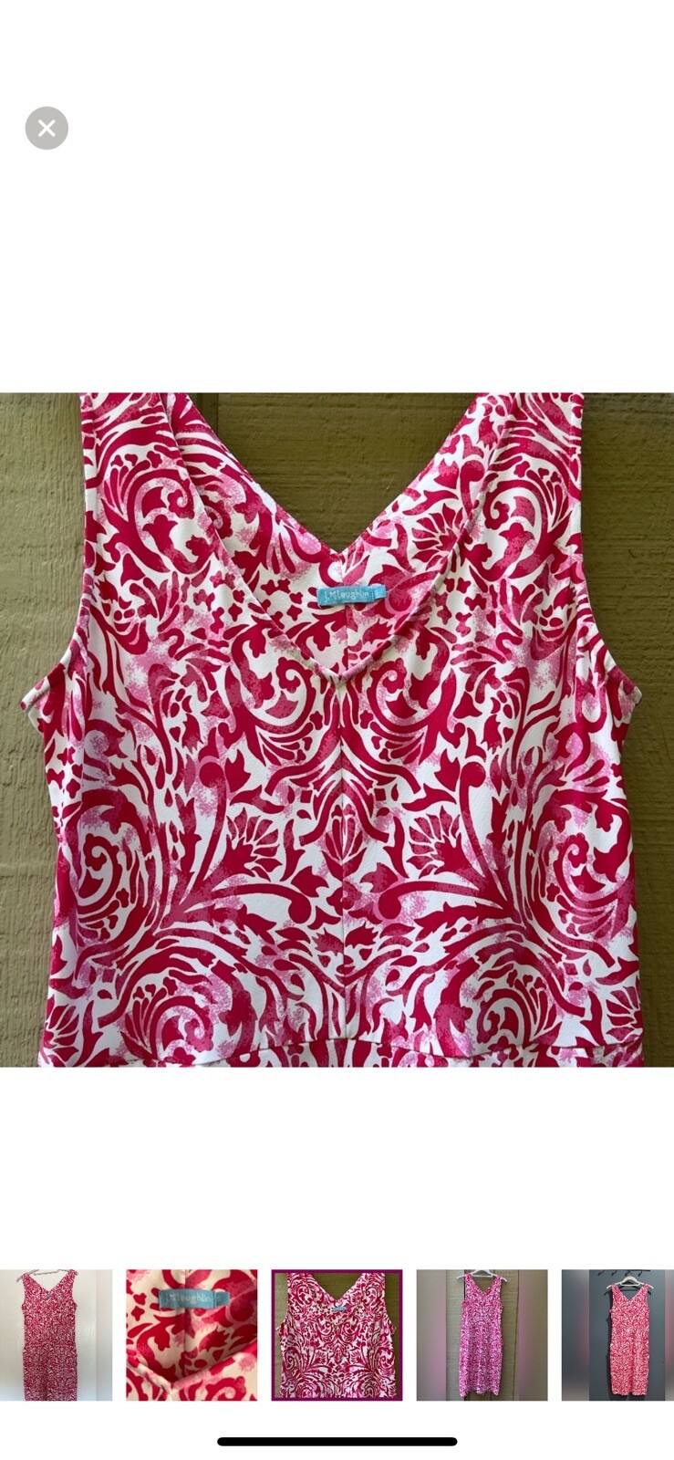 J. McLaughlin Printed Sheath Dress, Size Small - image 4