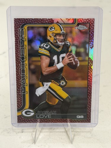2025 Topps Chrome Jordan Love Pigskin Refractor  PACKERS
