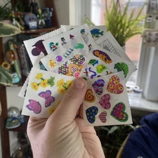 Vintage Sticker Lot: 9 Sandylion Sticker Mods From 80s 90s 00s,Fuzzy, Kromekote+