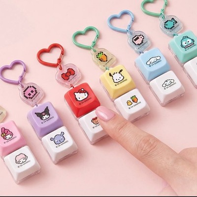 Sanrio Keycap Keychain Blind Box Clicky Korea Official Random Kawaii Collectible