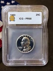 1960 Washington Quarter PR68 90% Silver Mirror Fields 25C